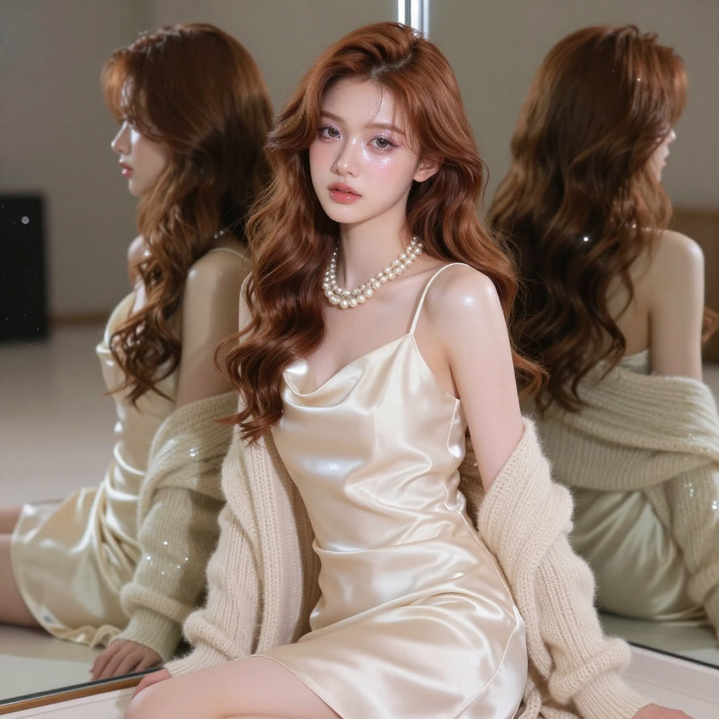 Aria Sterling 어깨 위로 쏟아지는 웨이브