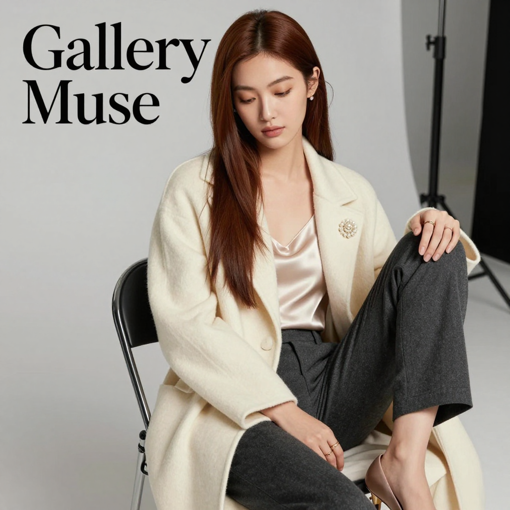 Elara Jun 쉬어 드레이프 너머로 번지는 확산광
