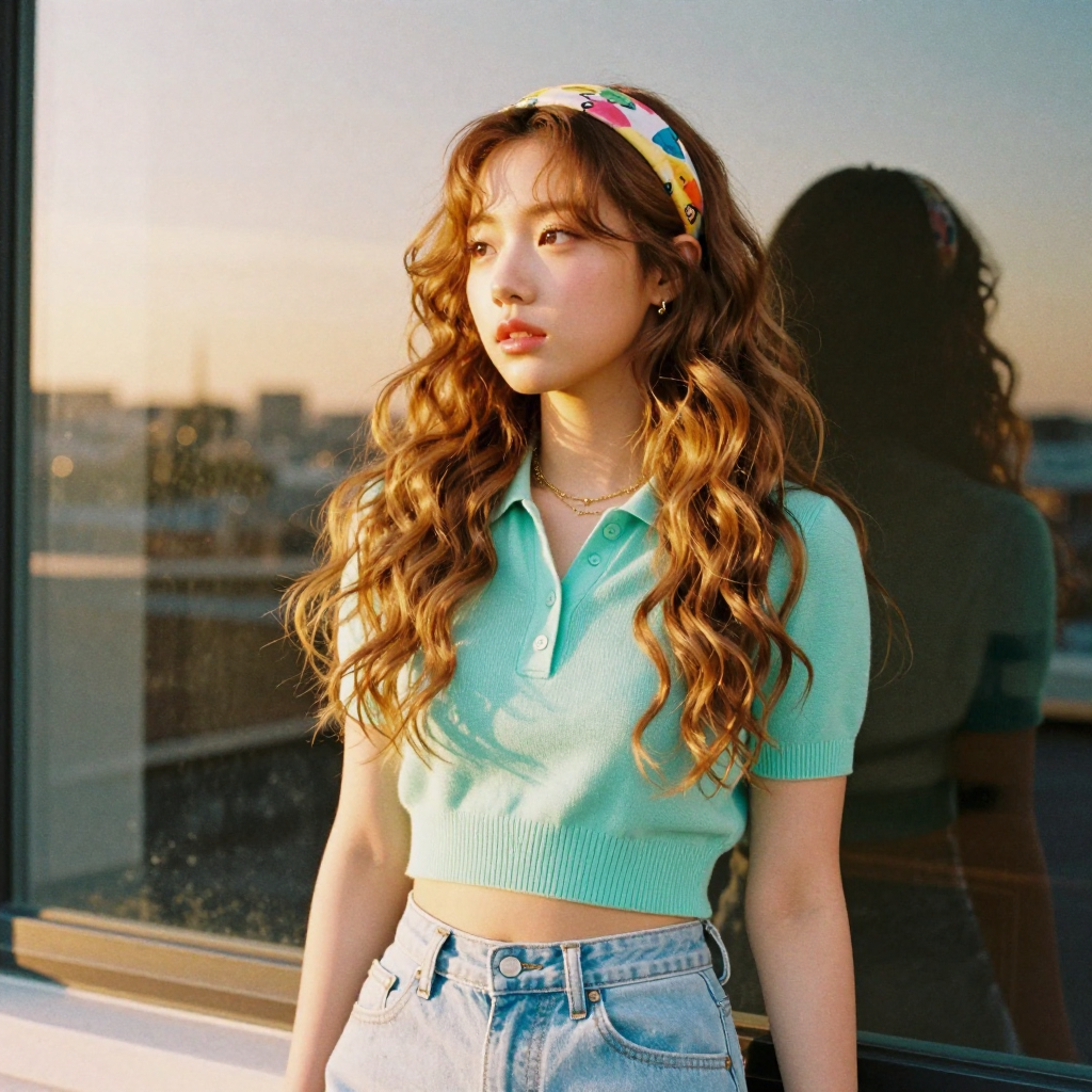 Jiwoo Kang 헤어밴드 너머로 남은 미소