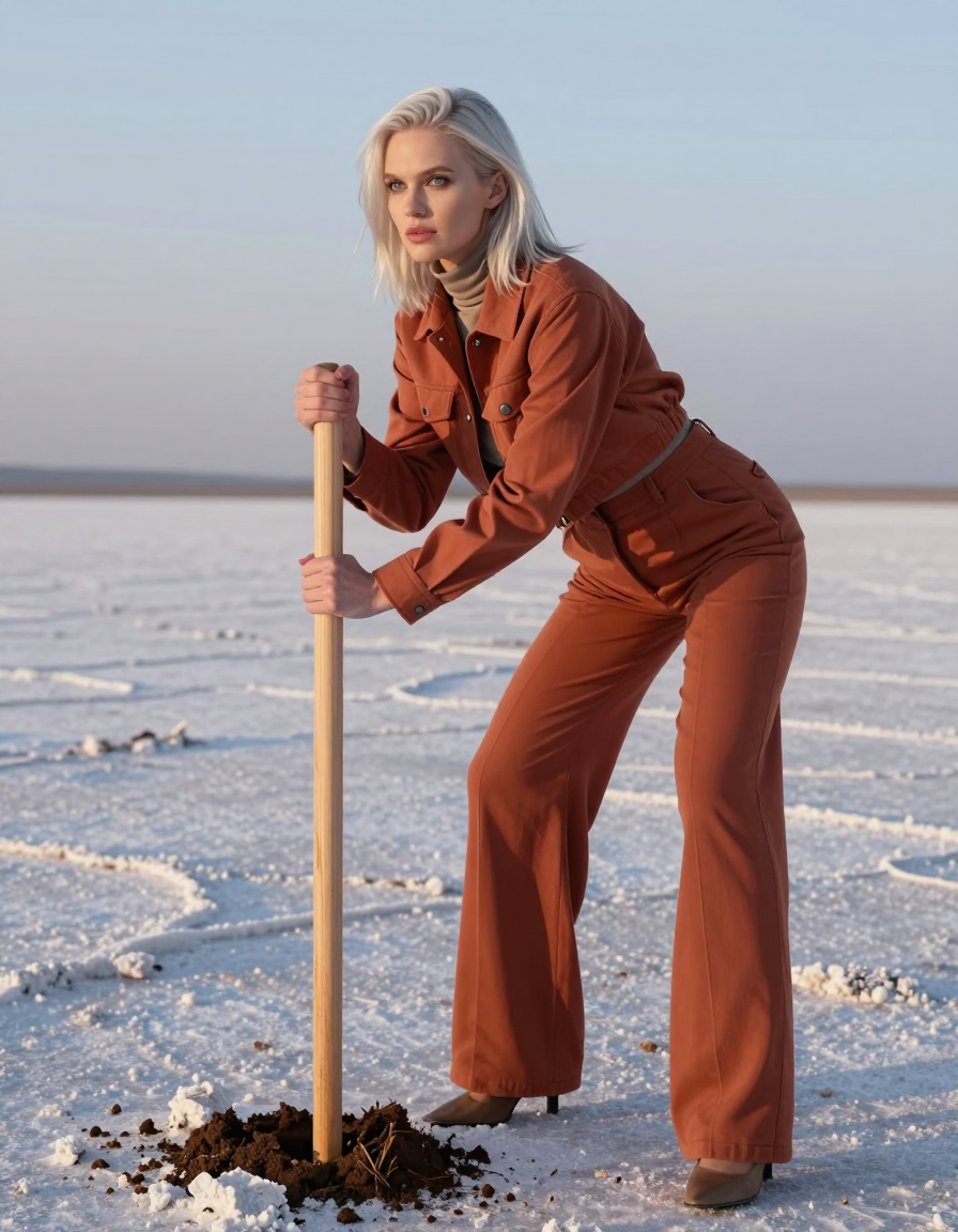 Ina Frost The landscape becomes a line held between two hands.