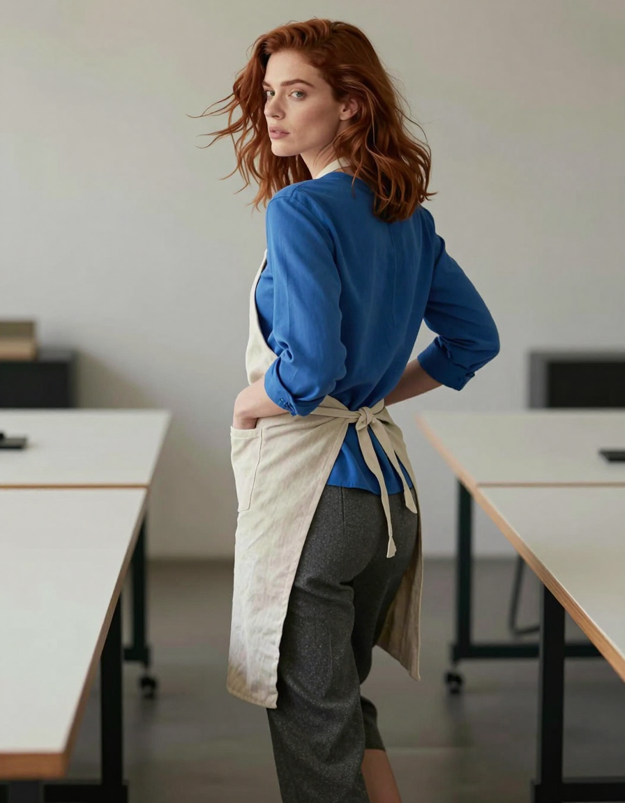 Isla Morn Workwear finds its rhythm between two tables.
